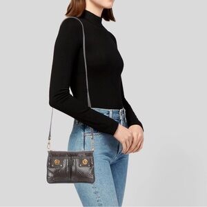 Elegant Marc Jacobs Turn-lock Python Print  Leather Shoulder Bag